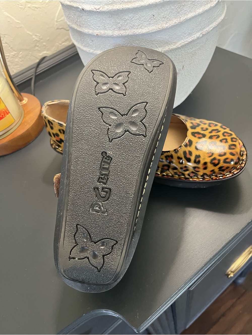 Alegria Leopard Print Mary Jane Clogs - Yellow and Black - Picture 2 of 2